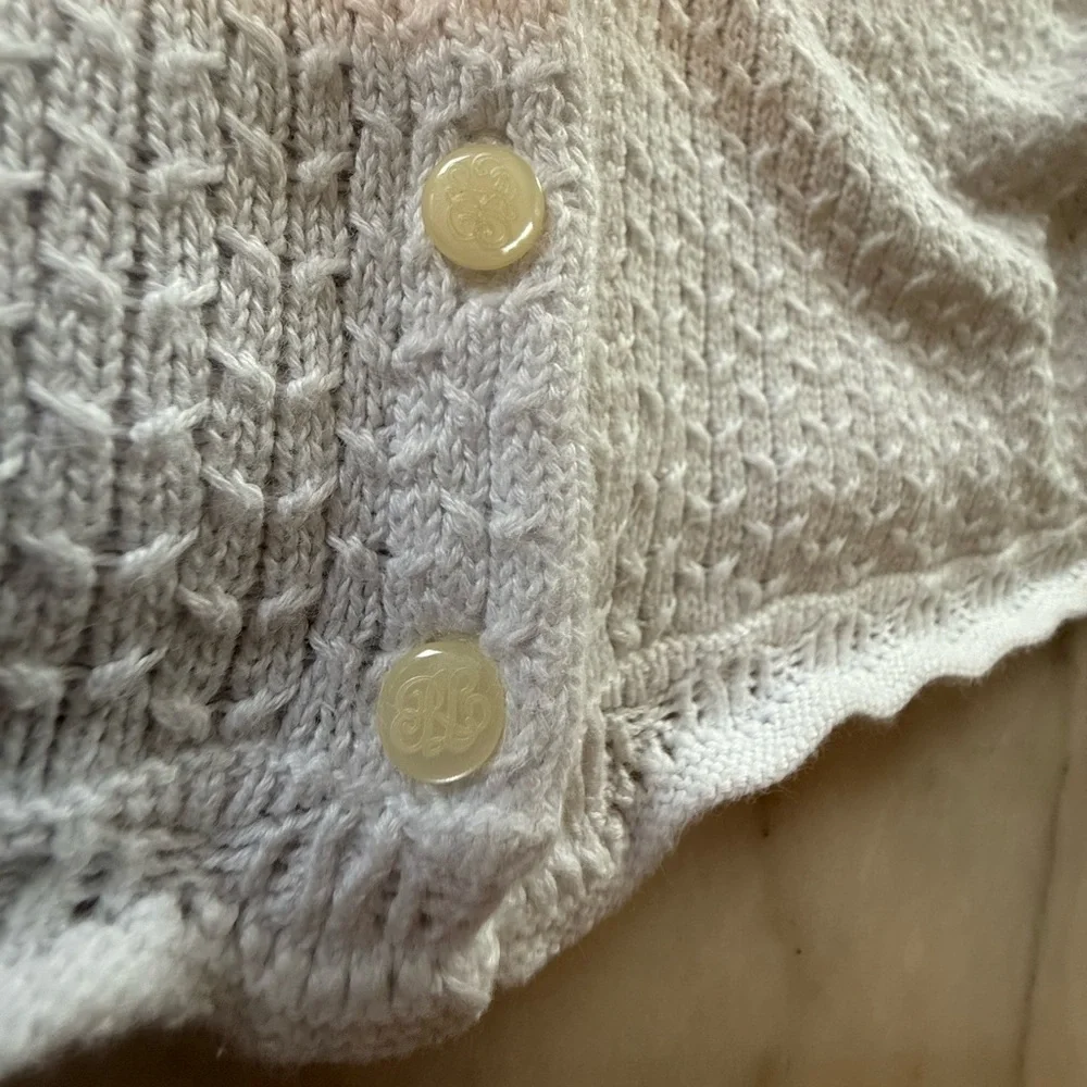 Polo by Ralph Lauren Button white cropped Cardigan size 6x - Picture 2 of 11